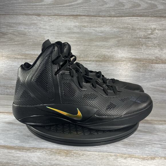 Nike Men’s Zoom Hyperfuse 2011 454136-003 Black Metallic Luster Shoes Size 15 - Picture 3 of 9